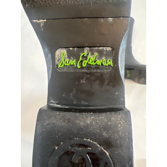 SAM EDELMAN XENIA WOMENS TALL RUBBER RAIN BOOTS WELLIES BLACK TAN SIZE 7M - Picture 11 of 12